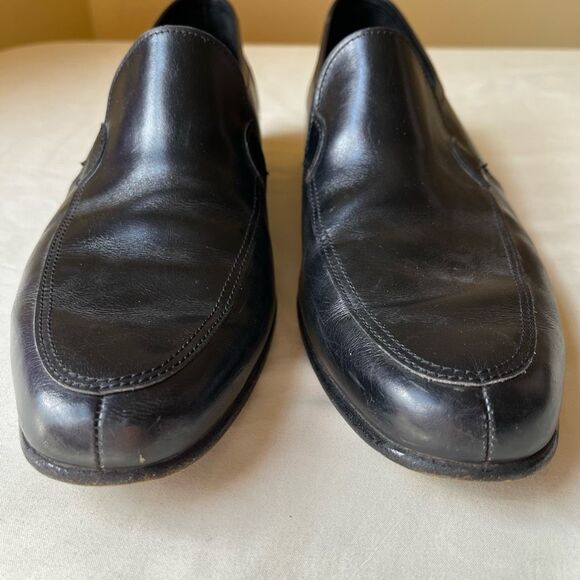 Vintage Bally Switzerland Black Leather Loafers 9.5N Men's Slip-On Dress - Picture 3 of 10